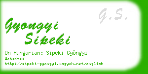 gyongyi sipeki business card